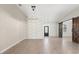 Dining room with shiplap wall and barn door at 6670 Paden Wheel St, Zephyrhills, FL 33541
