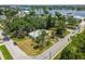 Waterfront home nestled among lush greenery, offering a serene setting with views of the calming water at 695 Sunset Dr, Tarpon Springs, FL 34689