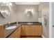 Spacious bathroom with a double sink vanity with lots of storage and countertop space at 71 Flamingo Cir, Safety Harbor, FL 34695