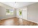 Well-lit dining area with view to the backyard from the sliding glass doors at 8175 Sturbridge # 8175, Weeki Wachee, FL 34613