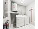 Functional laundry room with washer, dryer, and water heater at 8175 Sturbridge # 8175, Weeki Wachee, FL 34613