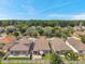 Aerial view of the neighborhood showcasing well-manicured lawns, inviting backyard patios, and lush green spaces at 11314 American Holly Dr, Riverview, FL 33578