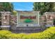 An inviting stone community entrance sign 