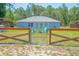 View of the backyard, with patio seating area and fenced-in yard at 15207 Taralane Ave, Brooksville, FL 34604