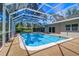 Enclosed pool area with spacious patio, ideal for relaxation and entertainment at 1670 Fox Rd, Clearwater, FL 33764