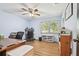 Home office area with natural light and vinyl flooring at 17801 Simmons Rd, Lutz, FL 33548
