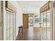 Bright sunroom with decorative windows and a view into the backyard at 2484 Whitman St, Clearwater, FL 33765