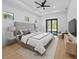 Spacious main bedroom features a sliding glass door that leads to the backyard at 3344 Lagoy St, North Port, FL 34291