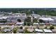 Aerial view of a residential neighborhood with a mix of homes and commercial areas at 4709 Mineola St, Bradenton, FL 34207