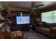 Cozy living room with a ceiling fan at 5279 Eureka Springs Rd, Tampa, FL 33610