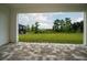 Outdoor living space featuring brick flooring and an open view of the backyard and lake at 8834 Sanders Tree Loop, Wesley Chapel, FL 33545