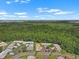 Aerial view of homes in a community in a wooded area, featuring landscaped streets and serene setting at 1762 Atrium Dr, Sun City Center, FL 33573
