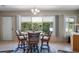 Cozy dining area with a glass table and window views of lush greenery at 1762 Atrium Dr, Sun City Center, FL 33573