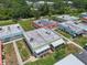 Aerial view of community featuring many identical villas at 1802 Bedford Ln # 7, Sun City Center, FL 33573