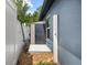 Exterior shed for extra storage space, located on the side of the home at 18516 Snowdonia Dr, Land O Lakes, FL 34638