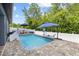 Backyard pool with a slide, lounge chairs, and paver decking at 18516 Snowdonia Dr, Land O Lakes, FL 34638