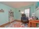 Home office with cozy area rug, desk, chair, and hutch, perfect for working from home at 2285 Hidden Meadows E Dr, Palm Harbor, FL 34683