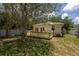 Inviting backyard with a charming wooden deck and mature trees at 2710 10Th N St, St Petersburg, FL 33702