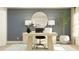 This elegant office features a gray accent wall, minimalist decor, and natural light at 4511 S Manhattan Ave # 3, Tampa, FL 33611
