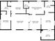 Floor plan showing layout of bedrooms, living room, kitchen, baths, and utility room with dimensions at 4804 N 18Th St, Tampa, FL 33610