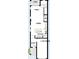 First floor floorplan features kitchen, dining, Gathering room, and lanai at 503 W Warren Ave # 1, Tampa, FL 33624