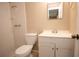 Cozy bathroom features a tiled shower, white vanity, and neutral wall paint, offering a clean and functional space at 5417 Golden Dr, Tampa, FL 33634