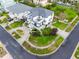 Aerial view of a two-story home with a well-maintained yard and mature trees at 6024 Kipps Colony E Dr, Gulfport, FL 33707