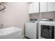 A clean and efficient laundry room is equipped with modern appliances at 8511 White Poplar Dr, Riverview, FL 33578