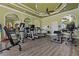 Well-maintained gym with treadmills, elliptical machines, weight equipment, and ample mirror space at 2773 Via Cipriani # 1310A, Clearwater, FL 33764