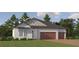 Charming single-story home with a 2-car garage, brick driveway, and lush green lawn at 31483 Cardinal Yard Dr, San Antonio, FL 33576