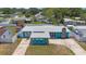 Overhead aerial view of the home and surrounding neighborhood at 3215 58Th N St, St Petersburg, FL 33710