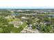 Aerial view of the home with nearby river and bridges and ample mature tree coverage at 3709 Danny Bryan Blvd, Tampa, FL 33619