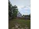 View of the spacious backyard with a wooden fence and mature trees at 4611 17Th N Ave, St Petersburg, FL 33713