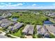 Aerial view of homes nestled around a nature preserve with ponds, creating a peaceful and private setting at 6909 Crestpoint Dr, Apollo Beach, FL 33572