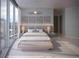 Cozy bedroom with a large window, comfortable bed, stylish decor, and soft lighting at 805 S Gulfview Blvd # 701B, Clearwater, FL 33767