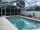 Private screened-in pool and patio area perfect for relaxation and entertainment at 8130 Shalom Dr, Spring Hill, FL 34606