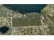 Aerial map view of the neighborhood, highlighting the home's location on a calm lane near the lake at 8701 Lake Calm Ln, Odessa, FL 33556