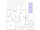 Floorplan showing the home's layout including bedrooms, bathrooms, kitchen, living areas, and garage at 8701 Lake Calm Ln, Odessa, FL 33556
