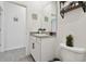 Cozy bathroom with modern fixtures, decor and a decorative 'H' sign at 12517 Nantahala Run, Parrish, FL 34219