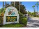 Entrance to the Heron Cove gated community at 1624 Lullwater Ln, Lutz, FL 33549