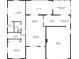 Detailed floor plan showcasing the layout of a house, including the living room, bedrooms, kitchen, and garage dimensions at 1707 Hibiscus S Cir, Oldsmar, FL 34677