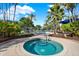 Relaxing hot tub surrounded by lush landscaping, offering a serene oasis for community residents at 20106 Bending Creek Pl, Tampa, FL 33647