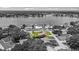 An aerial black and white view showcases a property at 22852 Fern Ct in Land O' Lakes, FL at 22852 Fern Ct, Land O Lakes, FL 34639