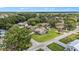 Aerial view of a residential neighborhood with mature trees and well-maintained lawns at 22852 Fern Ct, Land O Lakes, FL 34639