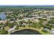 Beautiful aerial view showcases the community with mature trees, lakes, and recreational areas at 22852 Fern Ct, Land O Lakes, FL 34639