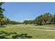 Beautiful golf course fairway features mature trees, manicured grass, and a smooth cart path at 2517 Bucknell Dr, Valrico, FL 33596