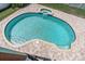 Overhead view of the backyard pool featuring brick pavers and a built-in spa at 2807 57Th S St, Gulfport, FL 33707