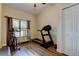 Bright workout room with hardwood floors, treadmill, and exercise bike at 3410 Briarwood Ln, Safety Harbor, FL 34695