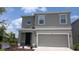 Inviting two-story home featuring a two-car garage and well-maintained landscaping at 3446 Suncoast Plains Dr, Odessa, FL 33556