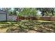 Spacious backyard featuring a shed, mature trees, and a wooden fence for privacy at 3680 19Th S Ave, St Petersburg, FL 33711